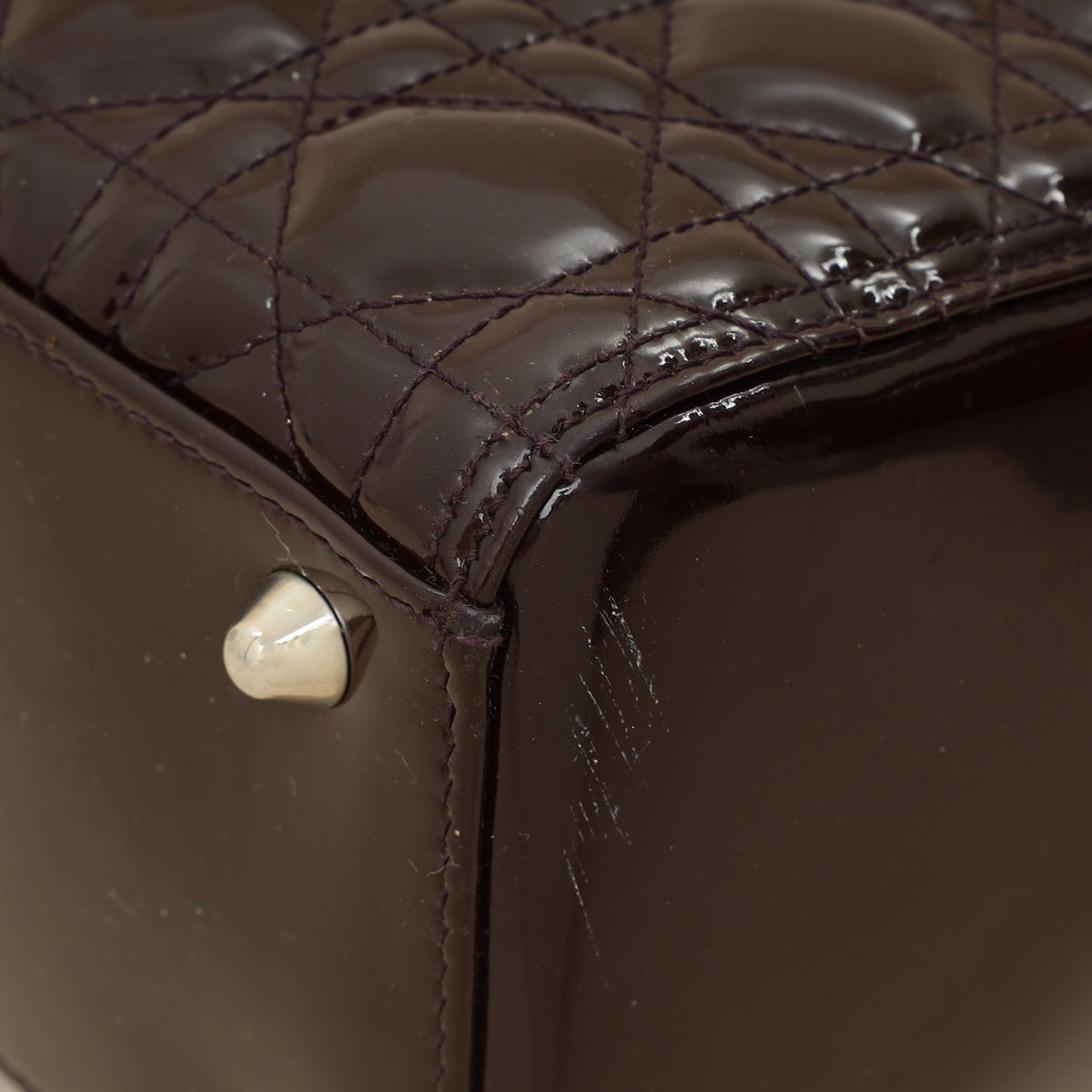 Christian Dior Chocolate Lady Dior Large Bag
