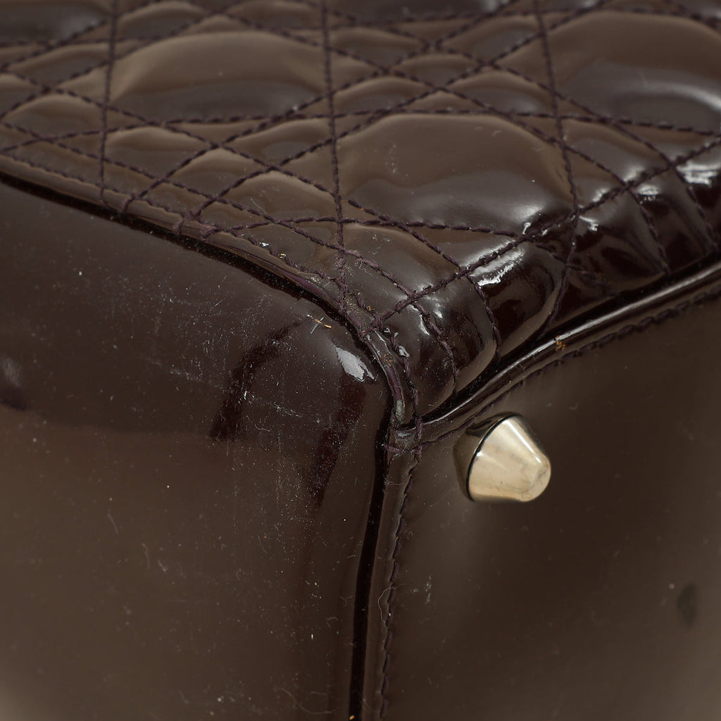 Christian Dior Chocolate Lady Dior Large Bag