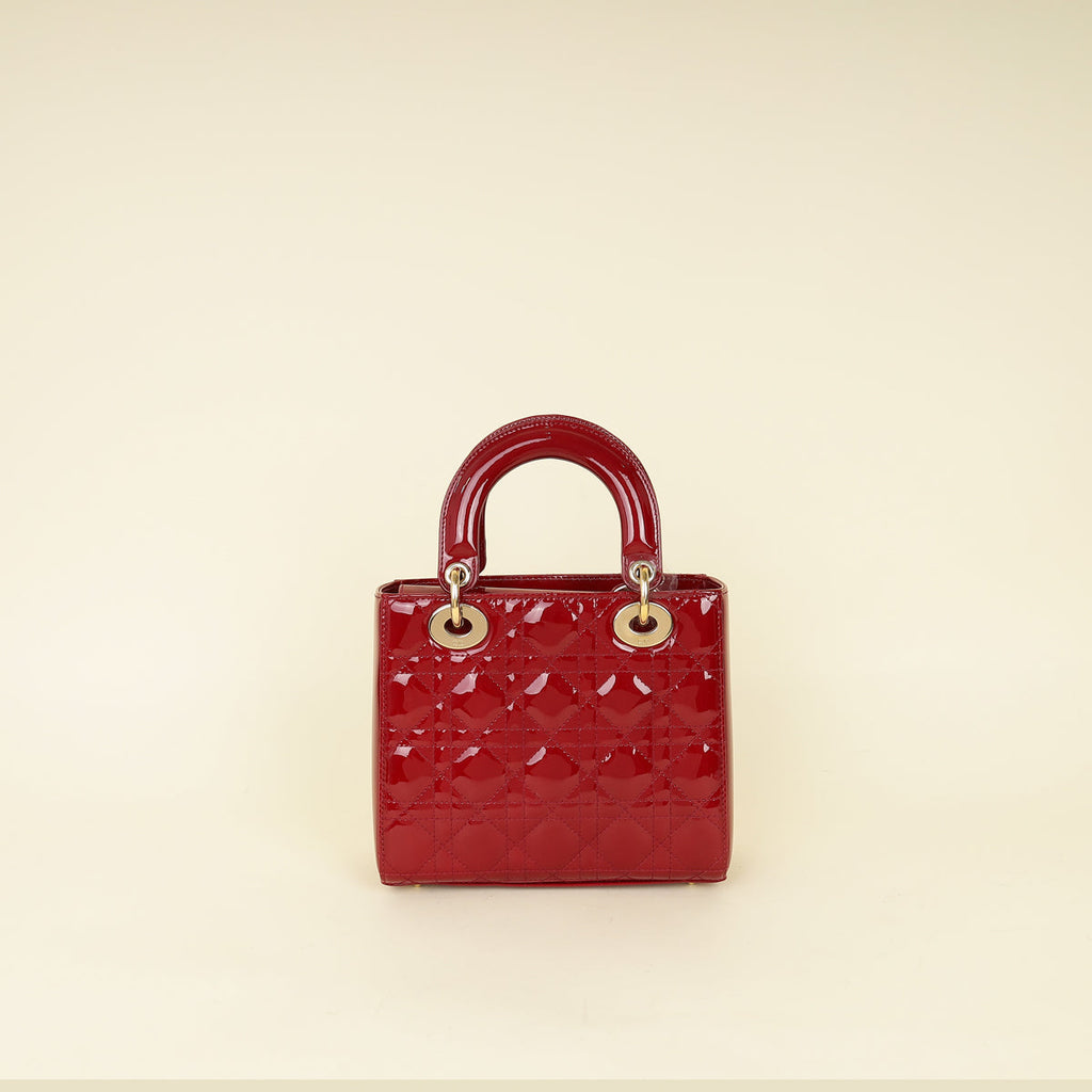Christian Dior Red Lady Dior Small Bag