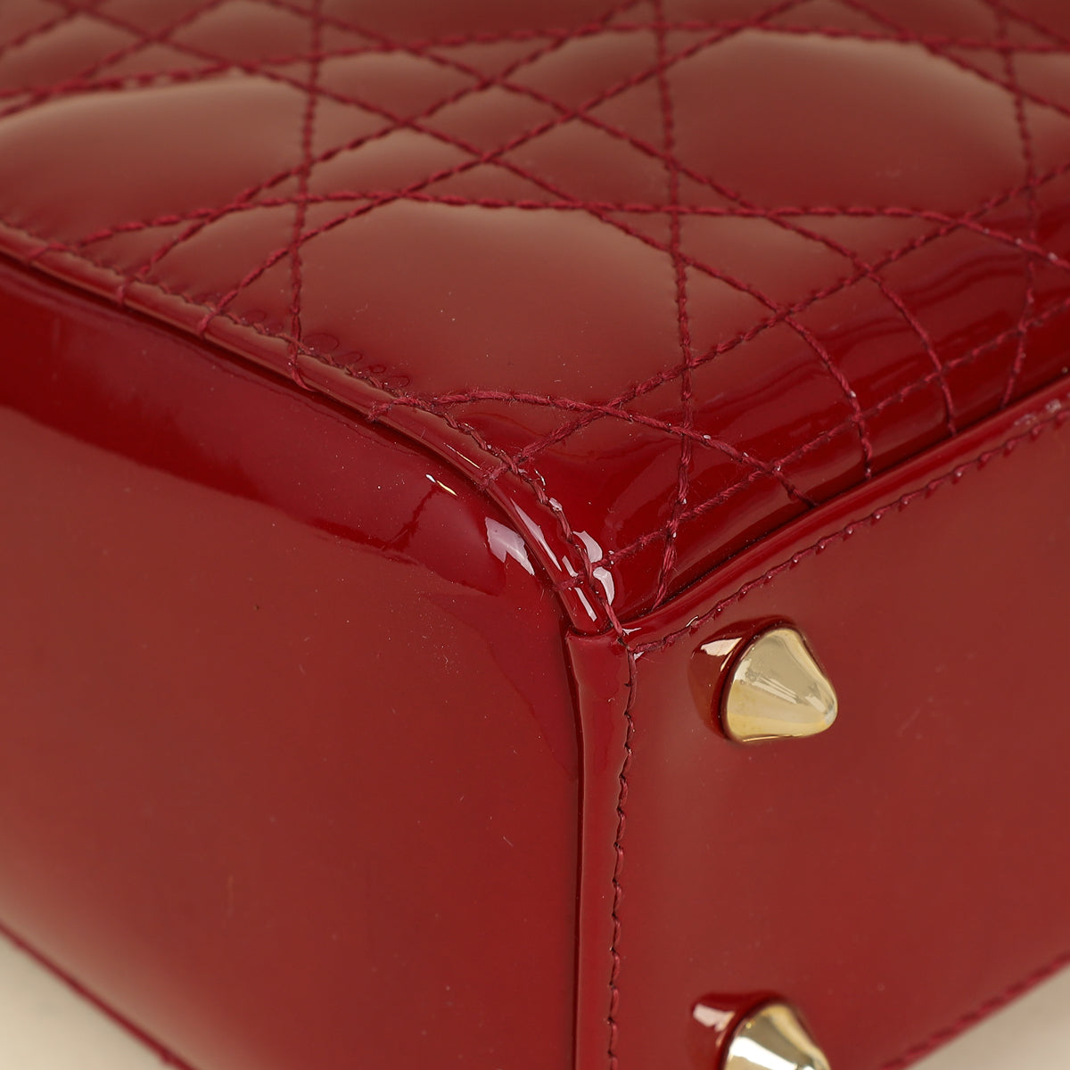 Christian Dior Red Lady Dior Small Bag