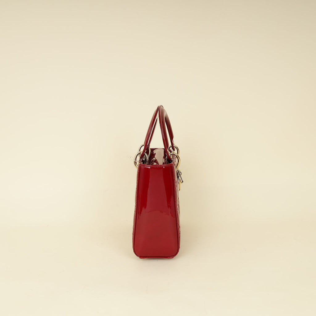 Christian Dior Red Lady Dior Small Bag