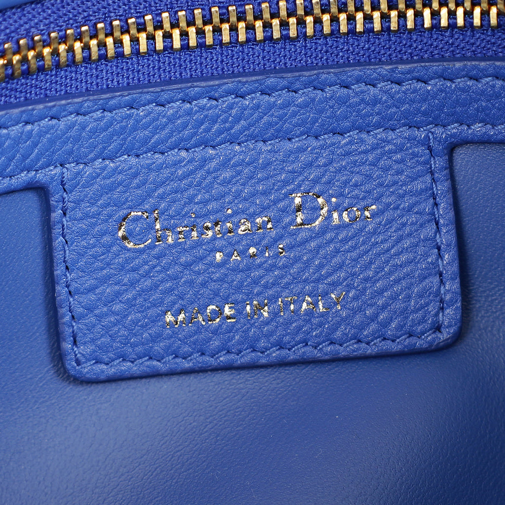 Christian Dior Royal Blue Caro Cannage Flap Small Bag