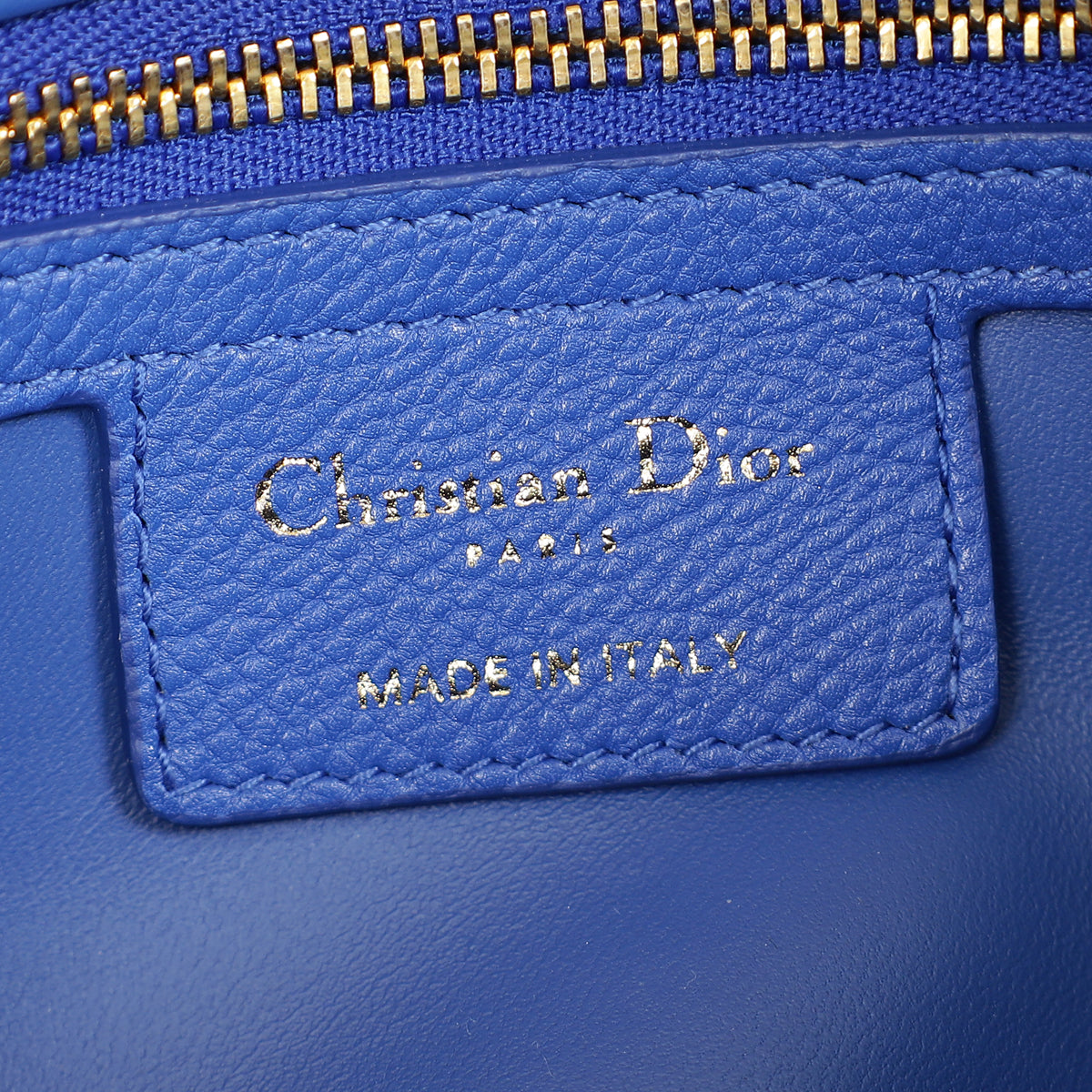 Christian Dior Royal Blue Caro Cannage Flap Small Bag
