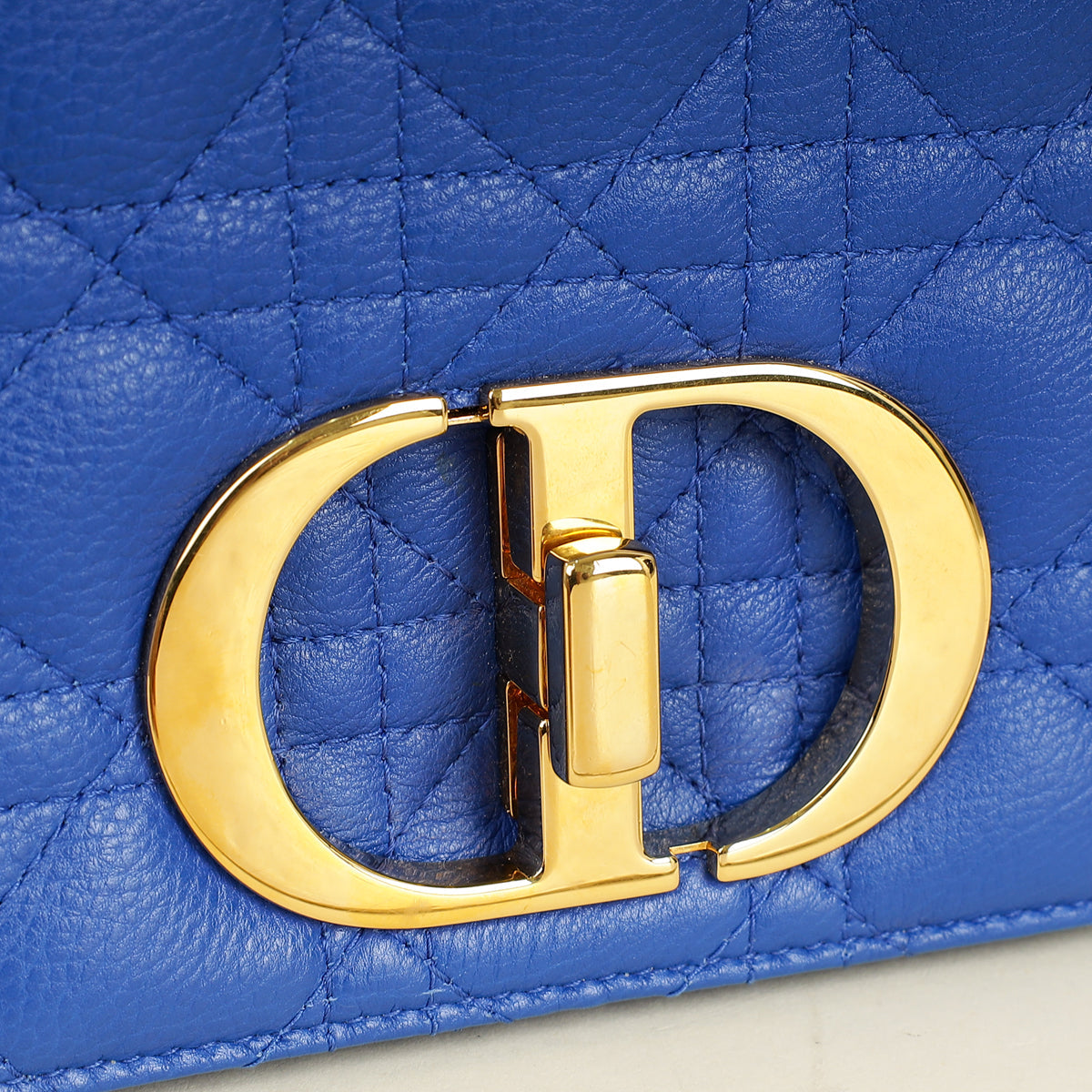 Christian Dior Royal Blue Caro Cannage Flap Small Bag
