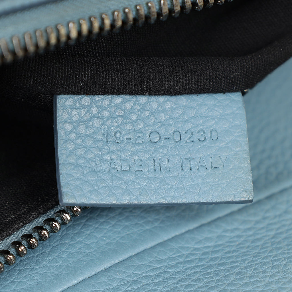 Christian Dior Blue x Shawn Stussy 2020 Logo Print Saddle Bag