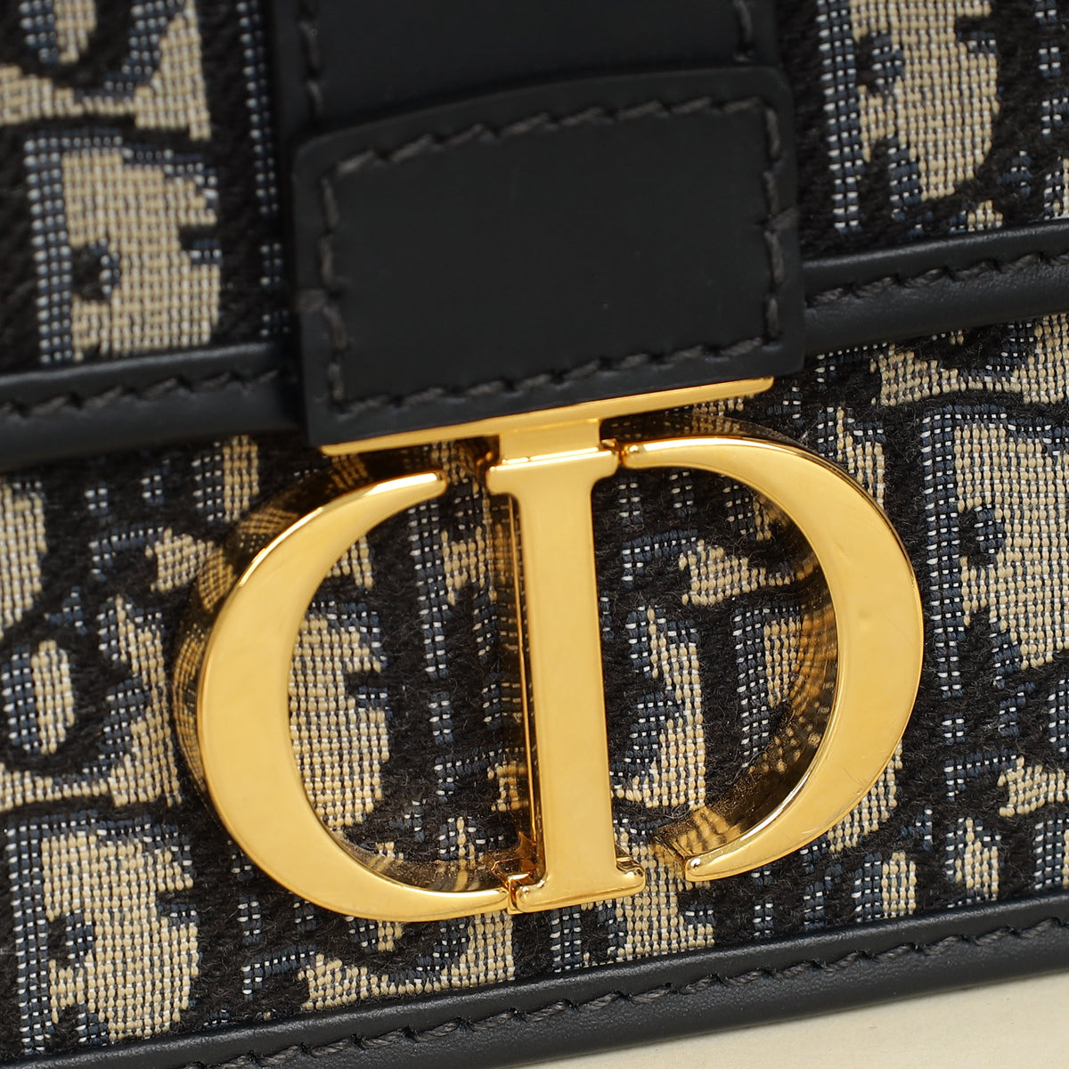 Christian Dior Blue Oblique 30 Montaigne East West Shoulder Bag