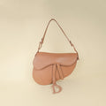 Christian Dior Rose Des Vents Ultramatte Saddle Medium Bag