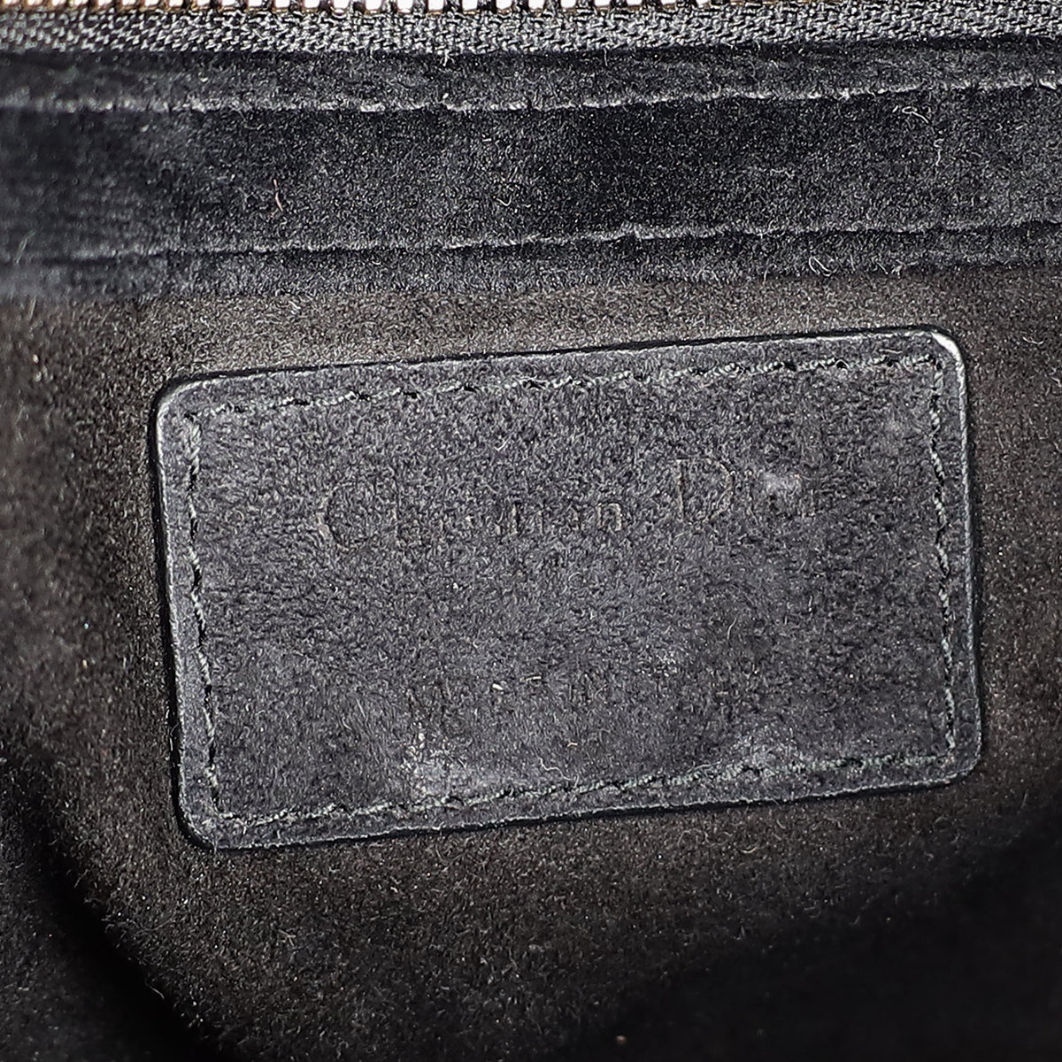 Christian Dior Black Diorama Velvet Small Crystal Lock Shoulder Bag