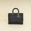 Christian Dior Black Lady Dior Large Bag