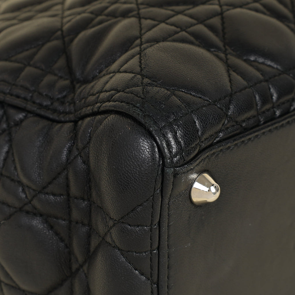 Christian Dior Black Lady Dior Large Bag