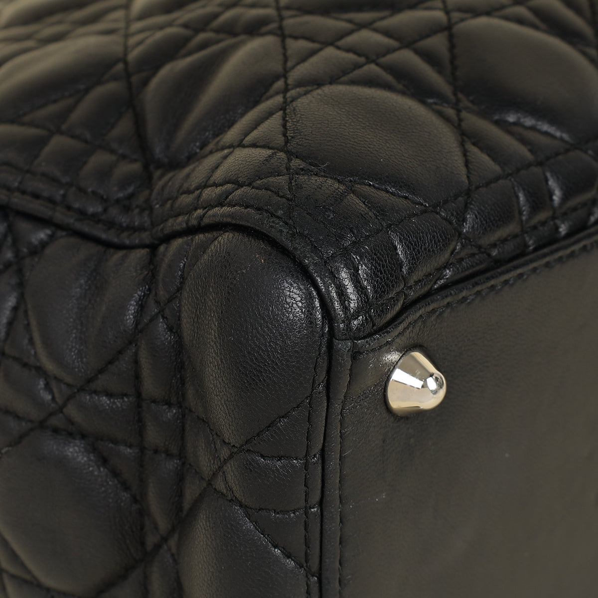 Christian Dior Black Lady Dior Large Bag