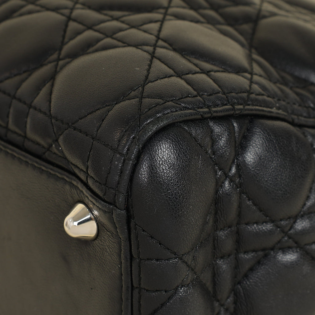 Christian Dior Black Lady Dior Large Bag