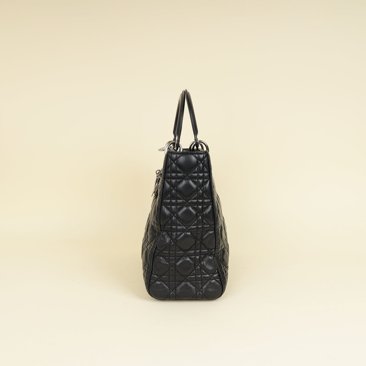 Christian Dior Black Lady Dior Large Bag