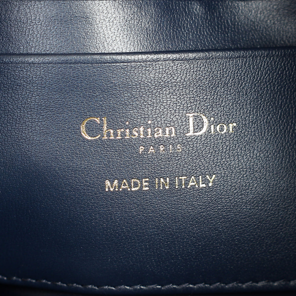 Christian Dior Navy Blue Toile De Jouy 30 Montaigne Pouch
