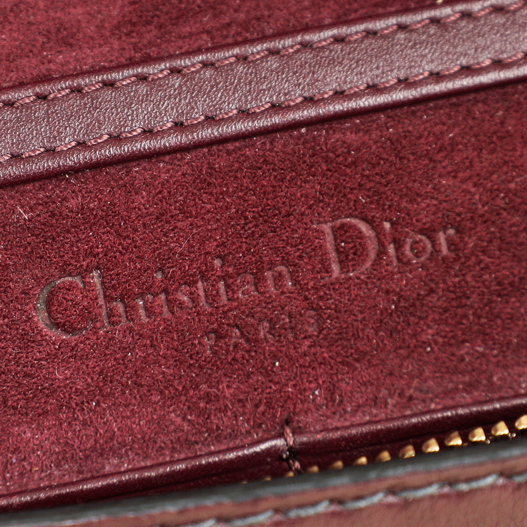 Christian Dior Burgundy J'Adior Wallet on Chain