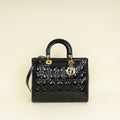 Christian Dior Black Lady Dior Large Bag