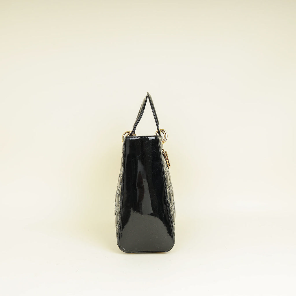 Christian Dior Black Lady Dior Large Bag
