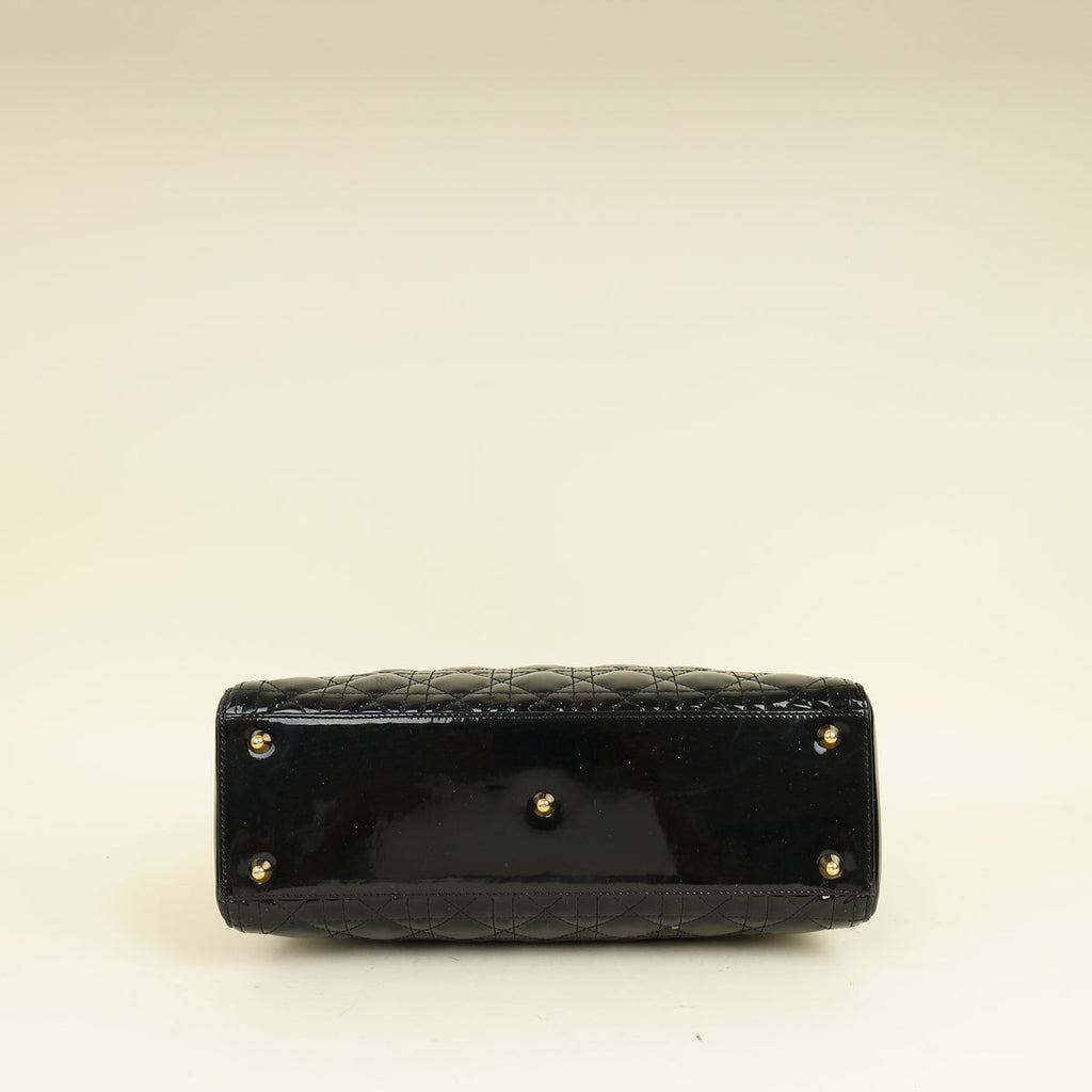 Christian Dior Black Lady Dior Large Bag