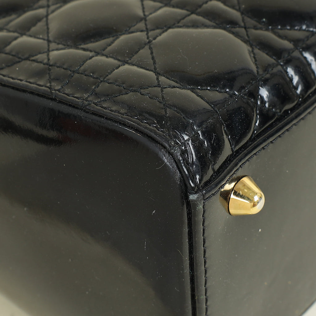 Christian Dior Black Lady Dior Large Bag