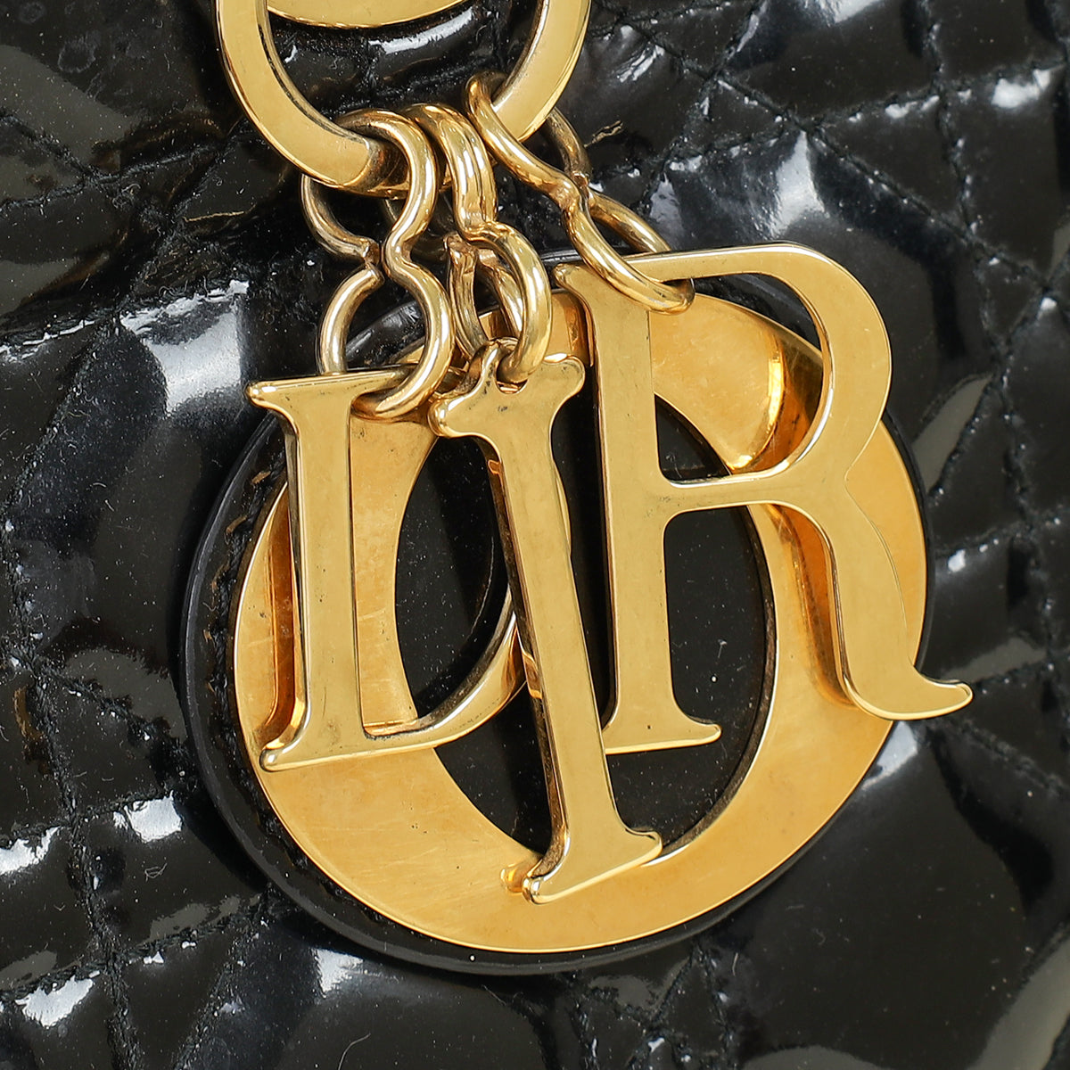 Christian Dior Black Lady Dior Large Bag