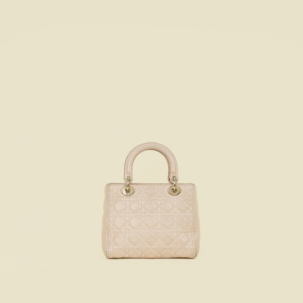 Christian Dior Light Pink Lady Dior Medium Bag