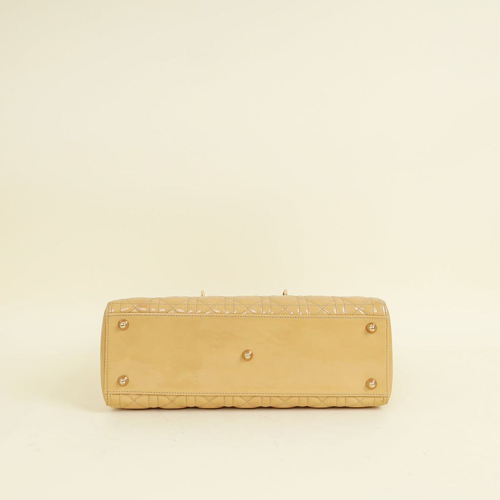 Christian Dior Beige Lady Dior Large Bag