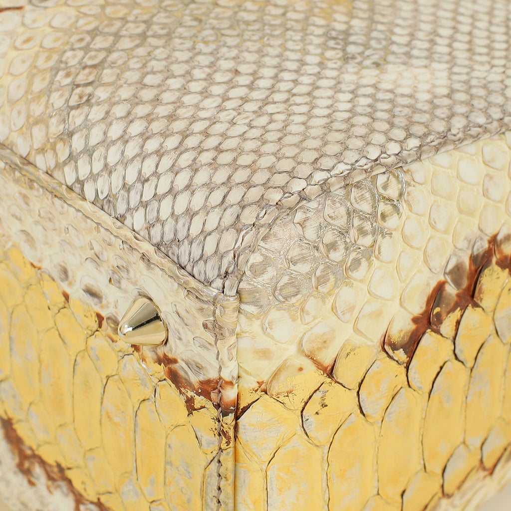 Christian Dior Bicolor Python Lady Dior Medium Bag