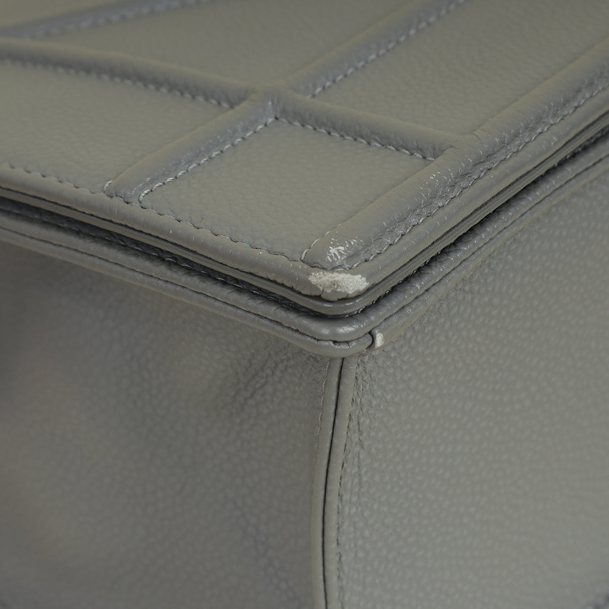 Christian Dior Grey Diorama Medium Shoulder Bag