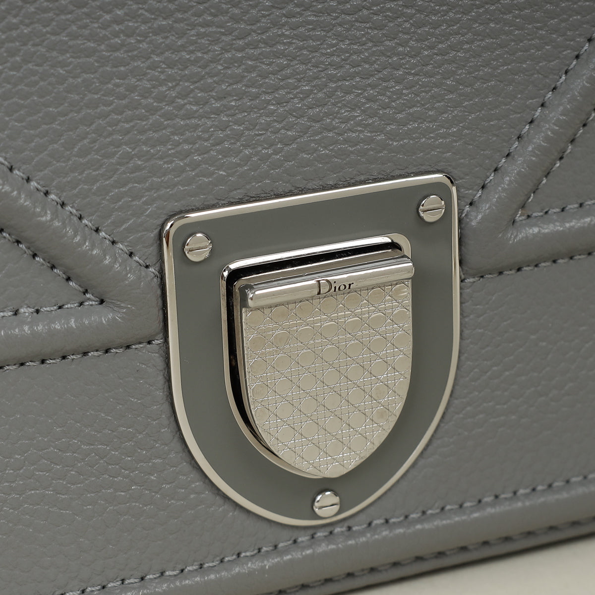 Christian Dior Grey Diorama Medium Shoulder Bag