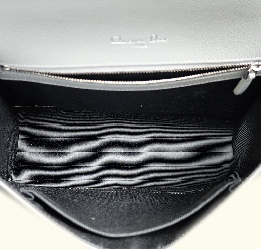 Christian Dior Grey Diorama Medium Shoulder Bag
