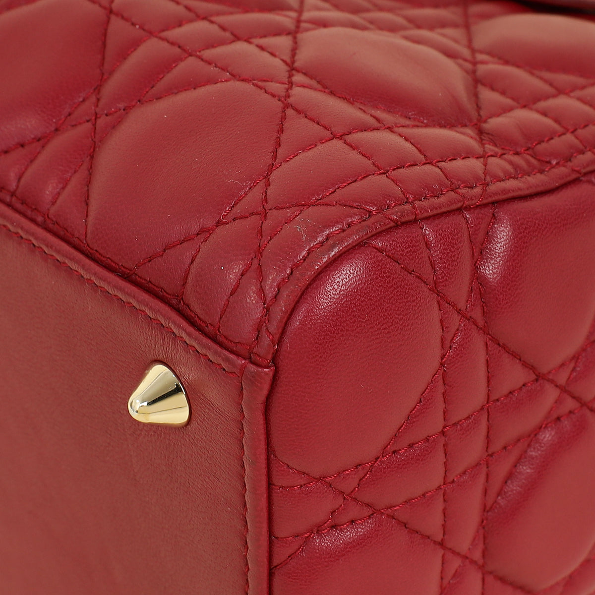Christian Dior Red Lady Dior Medium Bag