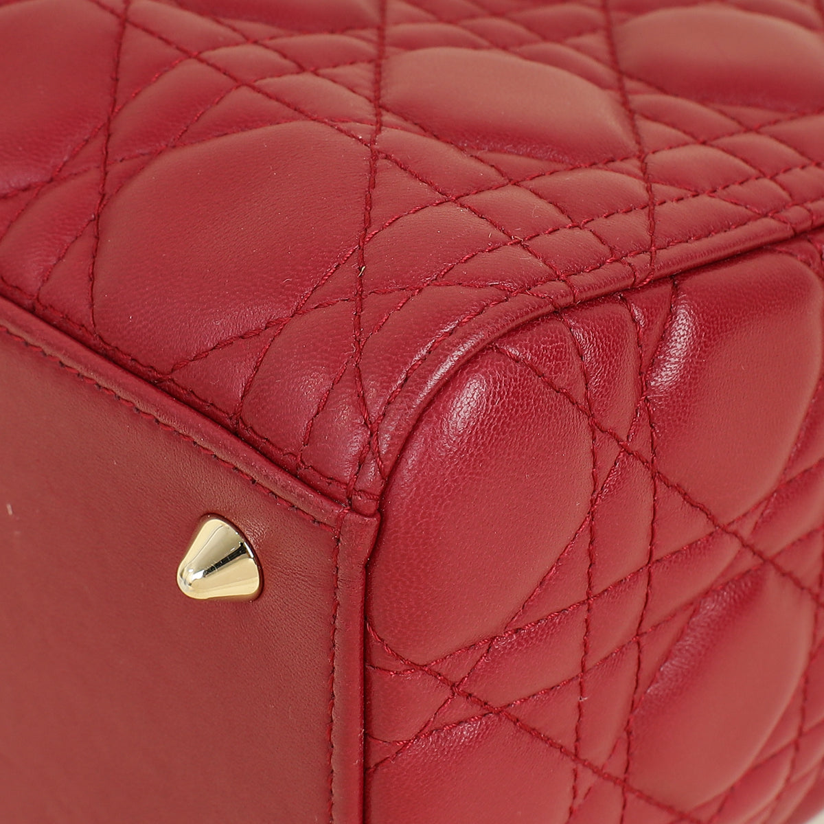 Christian Dior Red Lady Dior Medium Bag