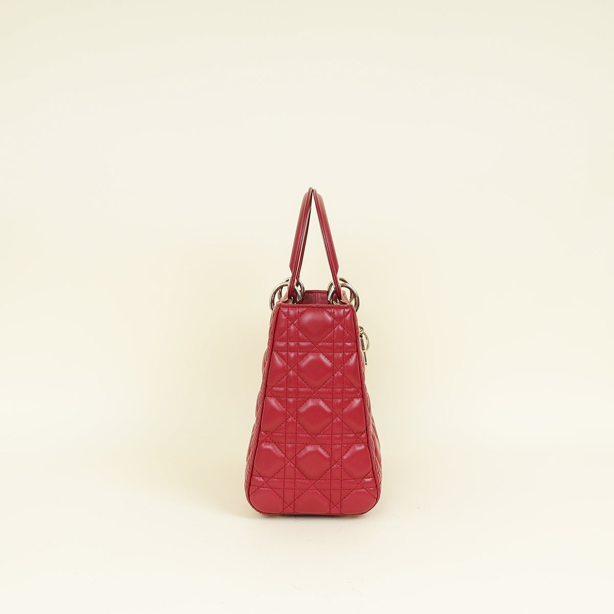 Christian Dior Red Lady Dior Medium Bag