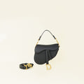 Christian Dior Black Mini Saddle Bag with Strap