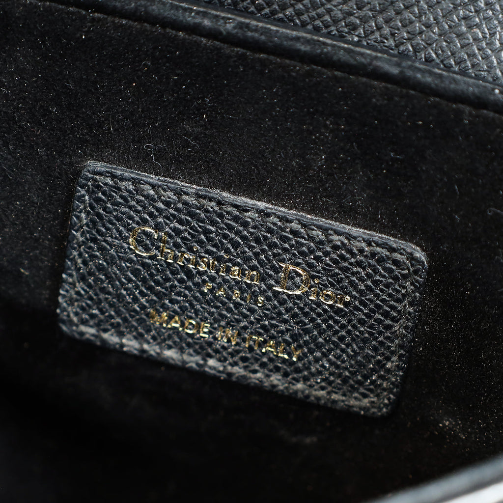Christian Dior Black Mini Saddle Bag with Strap
