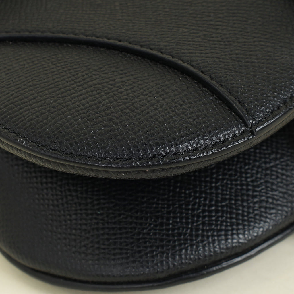 Christian Dior Black Mini Saddle Bag with Strap