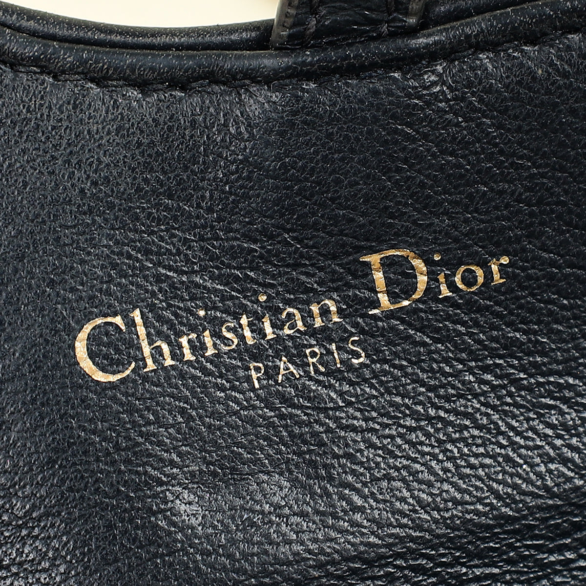 Christian Dior Navy Blue Oblique Nano Saddle Pouch With Chain