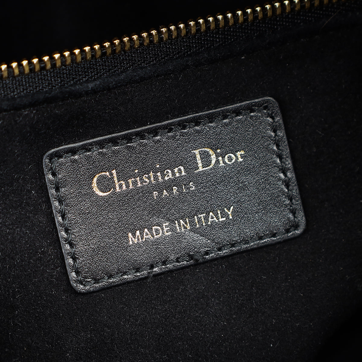 Christian Dior Black Lady Dior My ABCDior Small Bag w/ Twilly