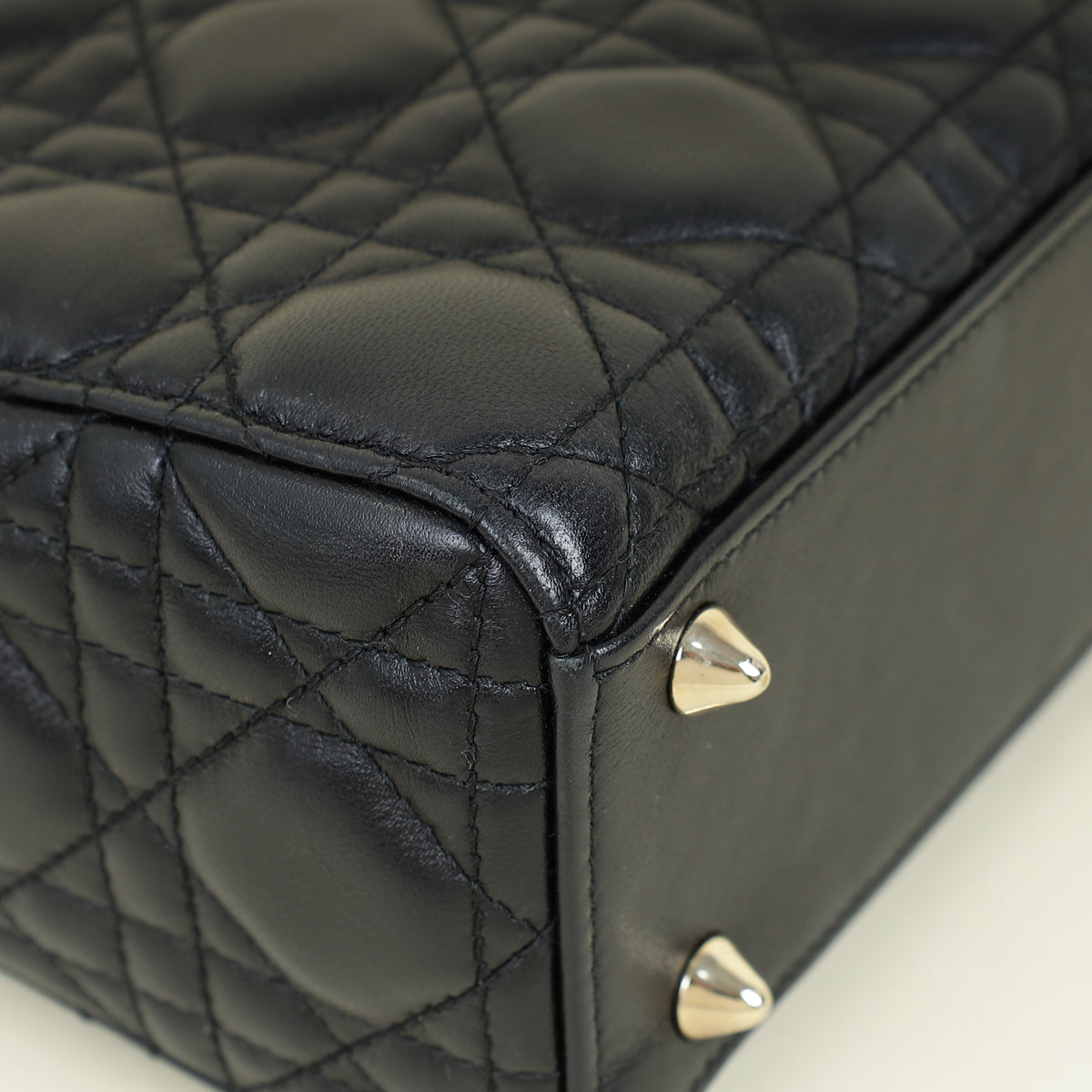 Christian Dior Black Lady Dior My ABCDior Small Bag w/ Twilly