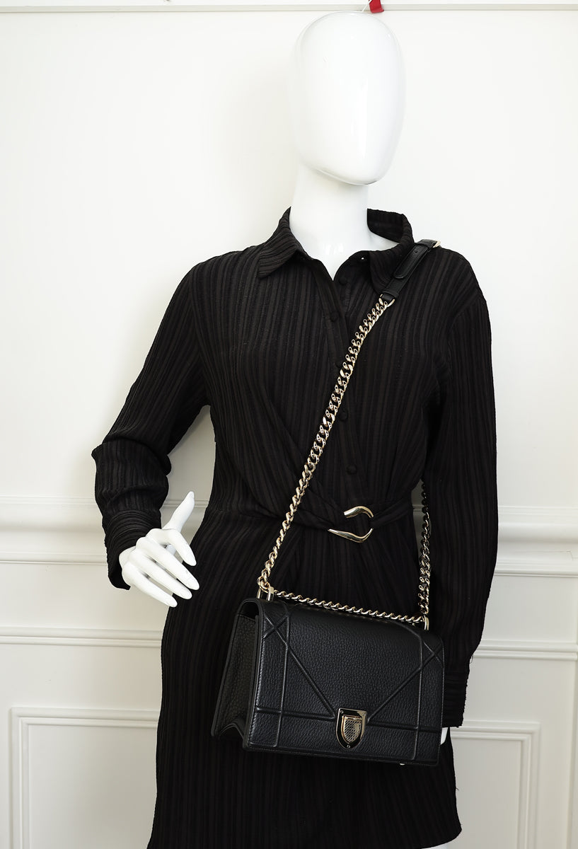 Christian Dior Black Diorama Medium Bag