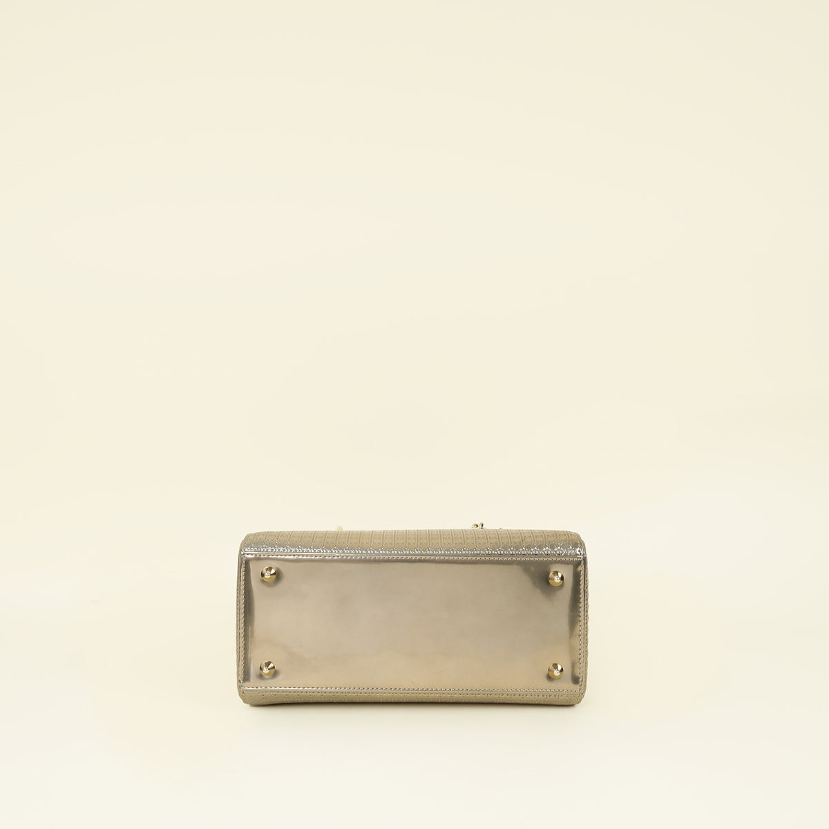 Christian Dior Champaign Microcannage Lady Dior Medium Bag