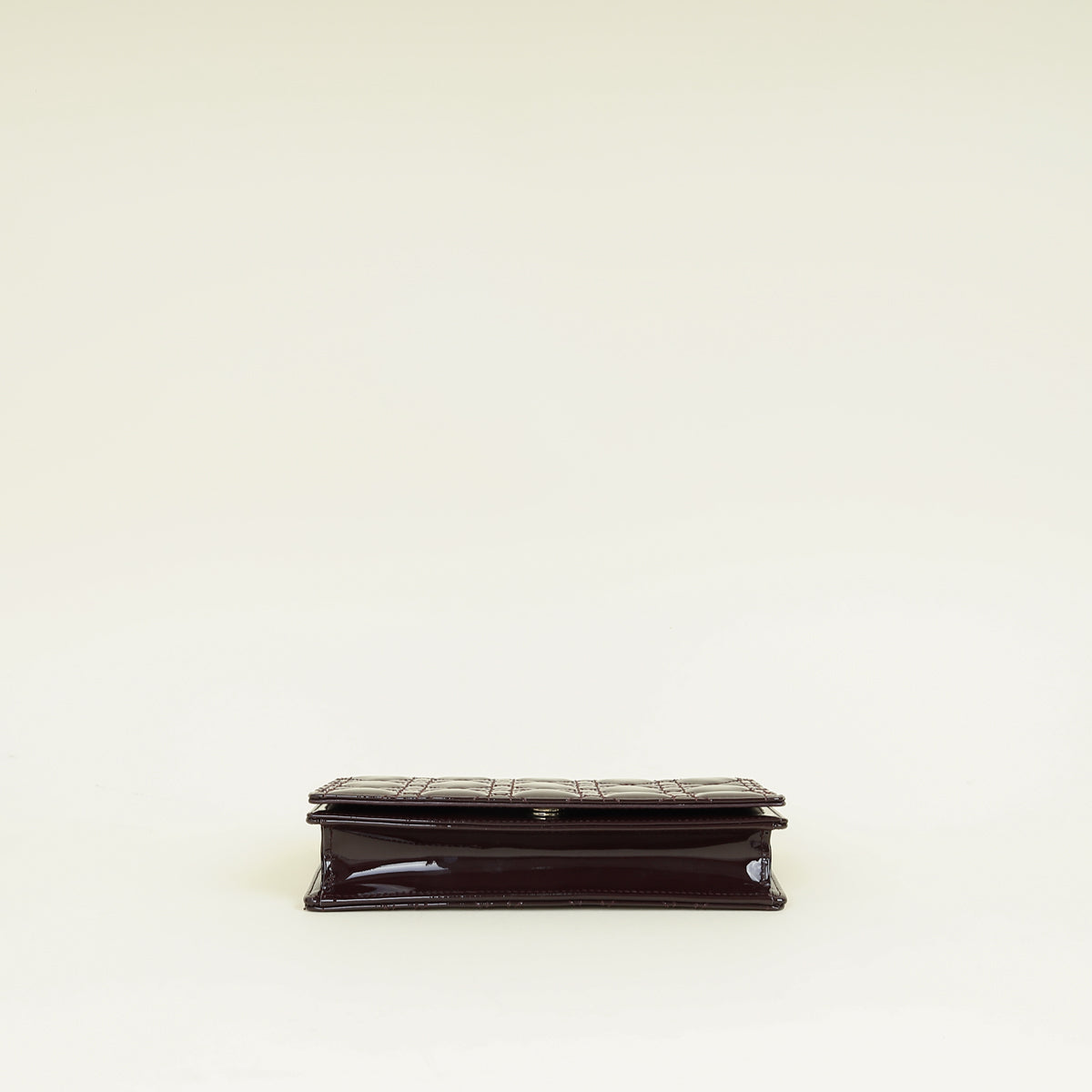 Christian Dior Burgundy Lady Dior Pouch With Chain