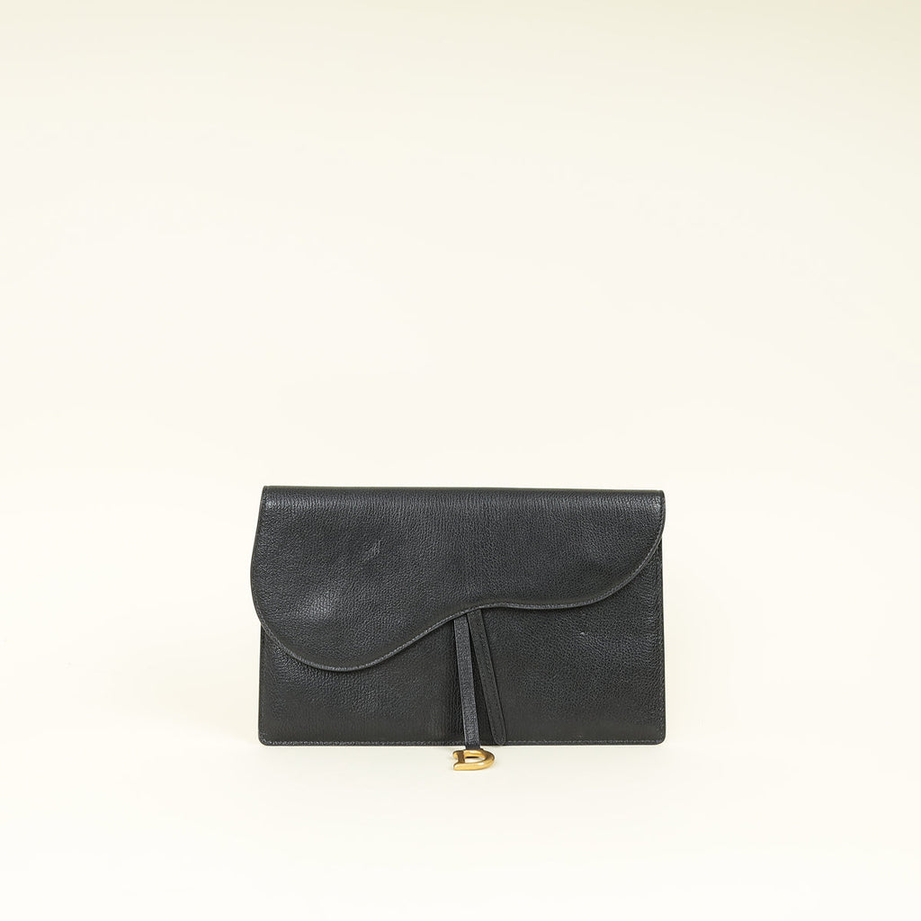 Christian Dior Black Saddle Pouch