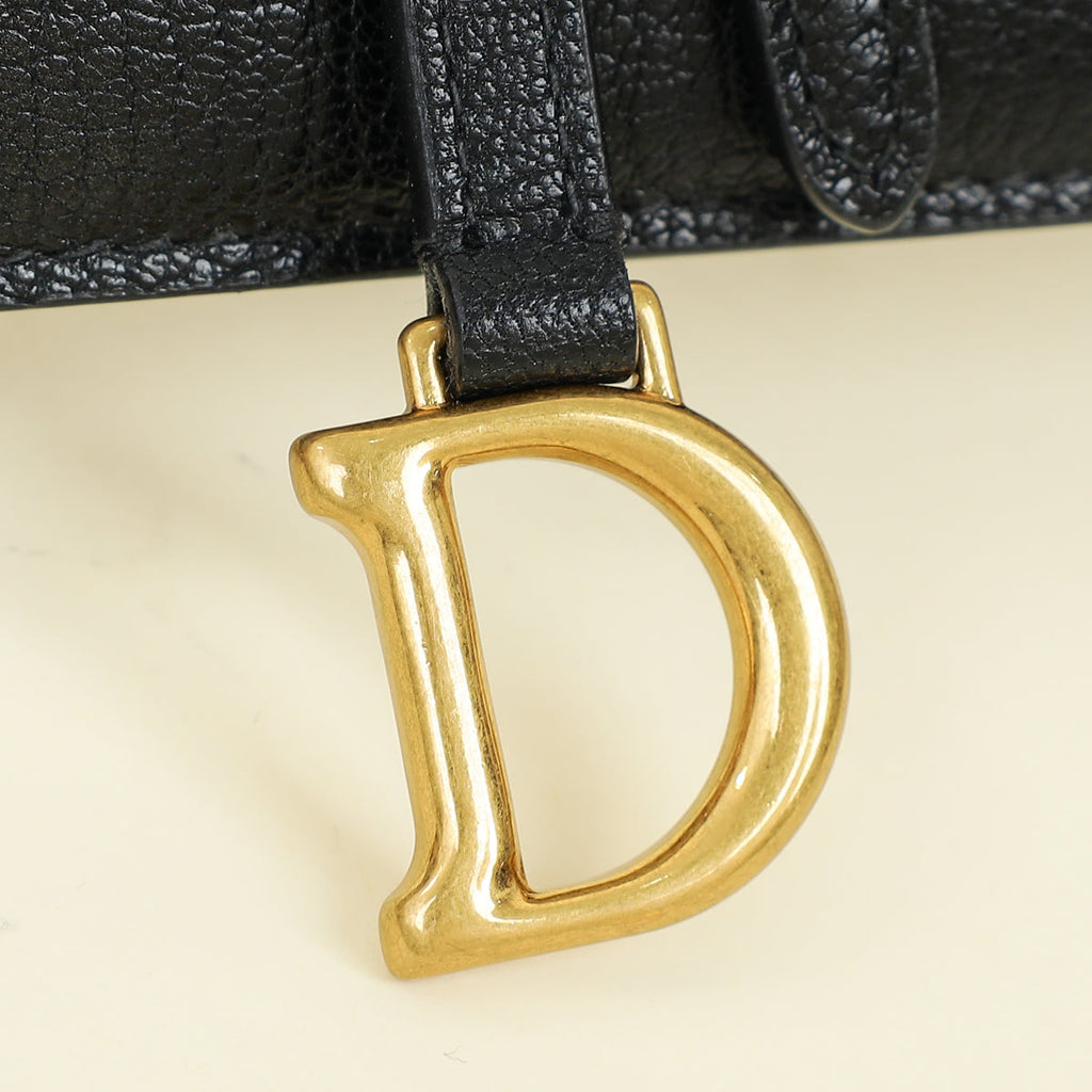 Christian Dior Black Saddle Pouch
