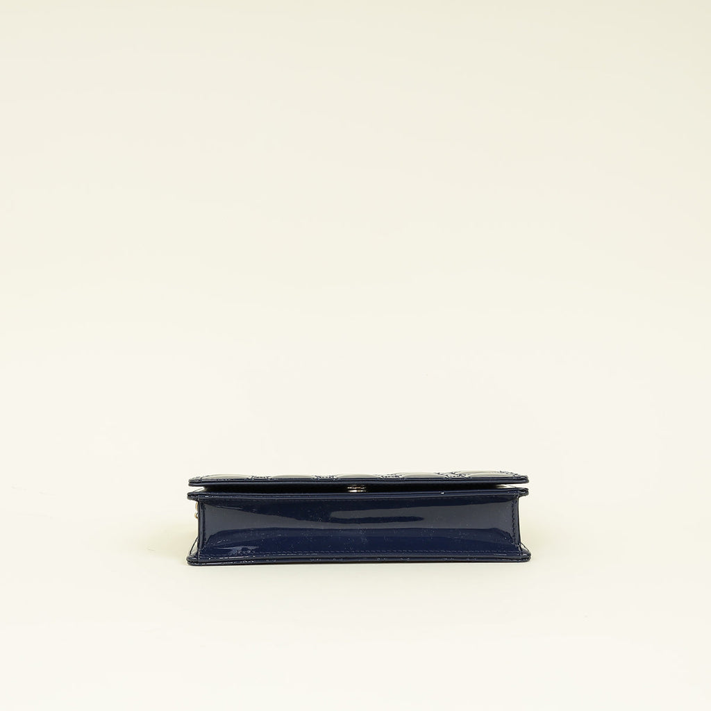 Christian Dior Navy Lady Dior Pouch on Chain