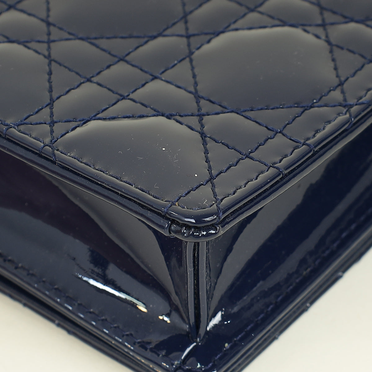 Christian Dior Navy Lady Dior Pouch on Chain
