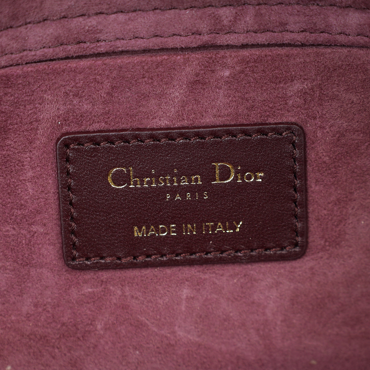 Christian Dior Plum Lady D-Joy Medium Bag