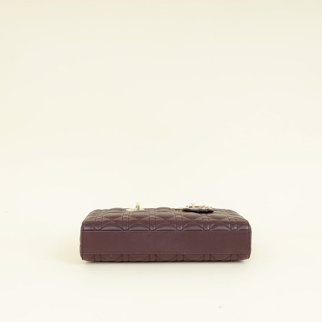 Christian Dior Plum Lady D-Joy Medium Bag