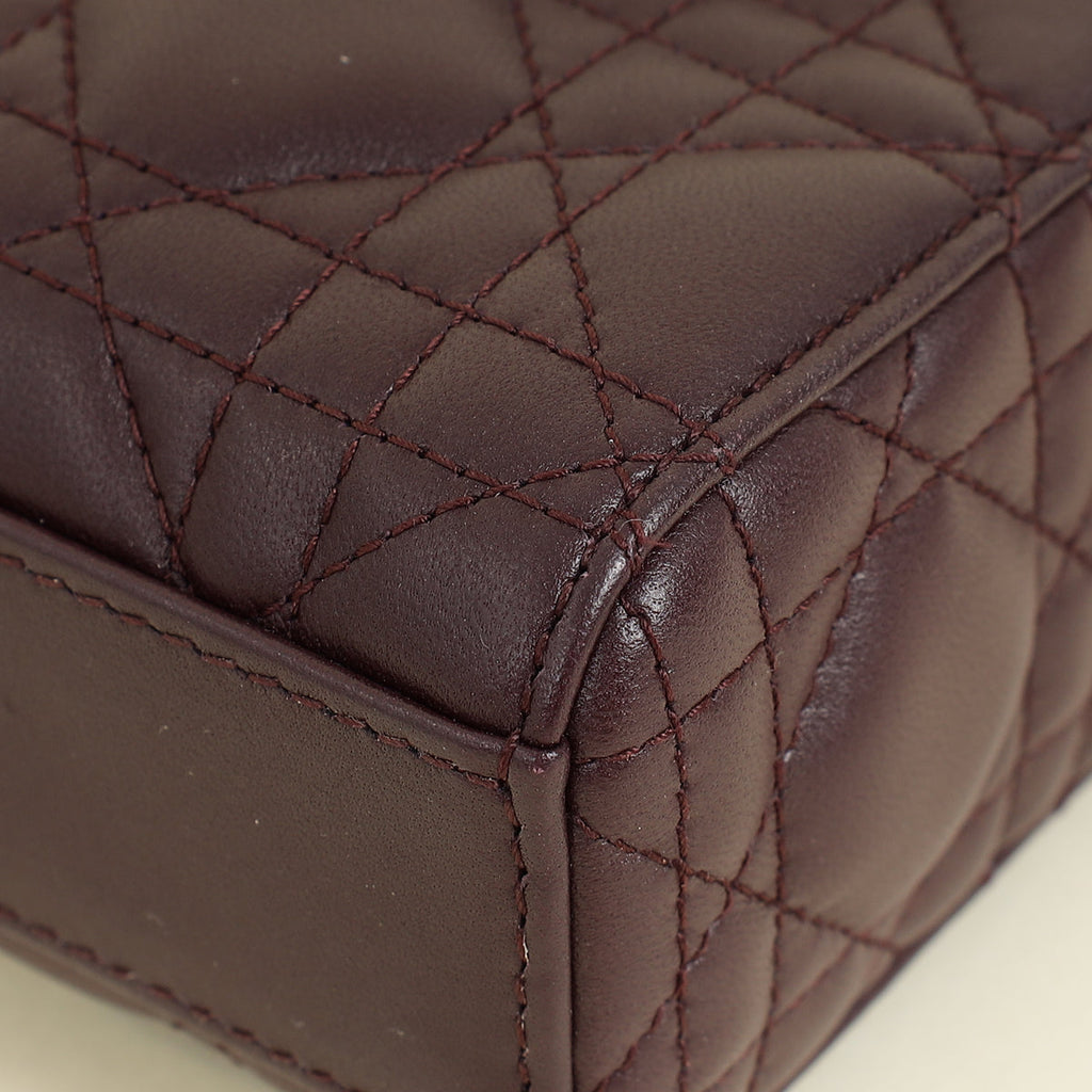 Christian Dior Plum Lady D-Joy Medium Bag