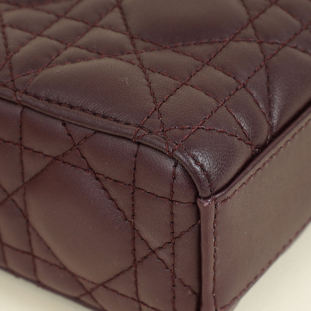 Christian Dior Plum Lady D-Joy Medium Bag